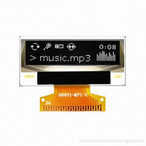 1.04-inch OLED Display Module with Active Area, 25.58 x 6.38mm and Wide Viewing Angle